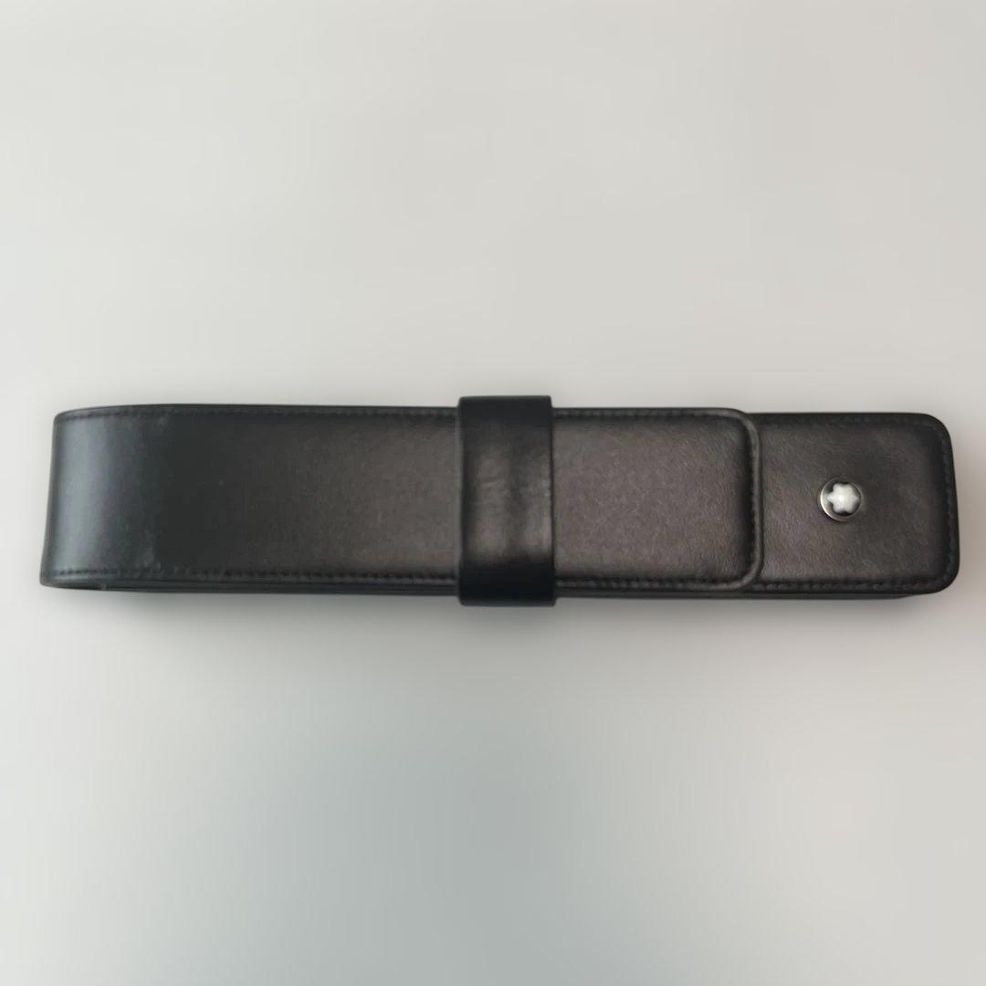 美品:モンブラン一本用黒レザーペンケース　未使用品 No. u0014309