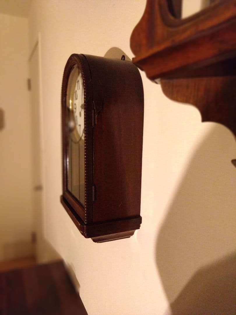 柱時計　ユンハンス　R型　琺瑯　ゼンマイ　昭和レトロ　アンティーク　精工舎