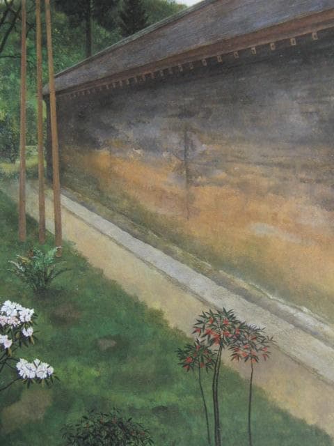 久野和洋、【土の壁に沿って】、希少な額装用画集画、新品高級額 額装付