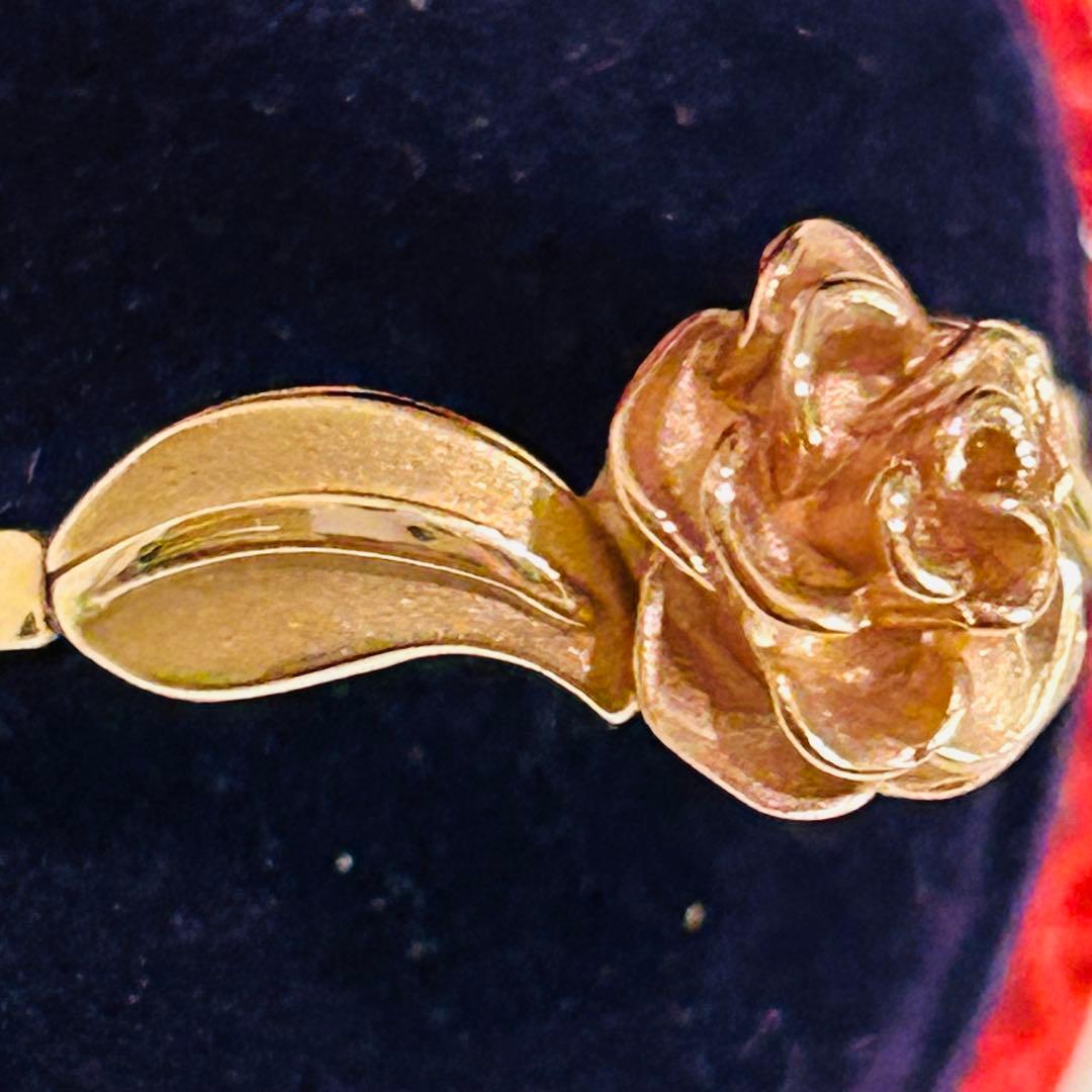 ローズ　バラの指輪　リング　アンティーク ピンクゴールド　イエローゴールド