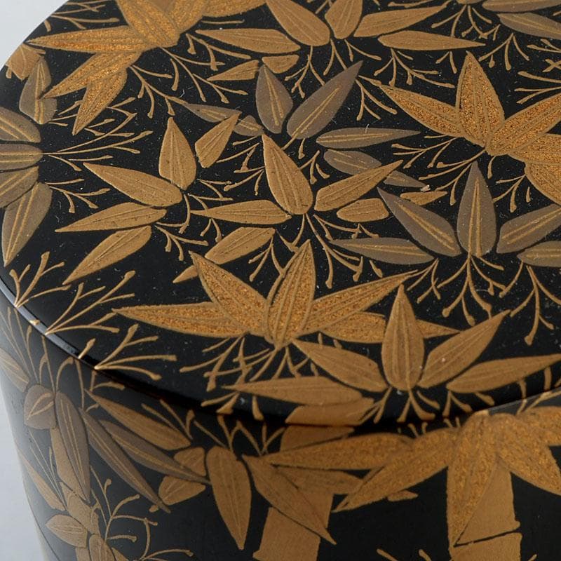 茶道具 高橋峯房作 竹林蒔絵 中棗 共箱 V 9524