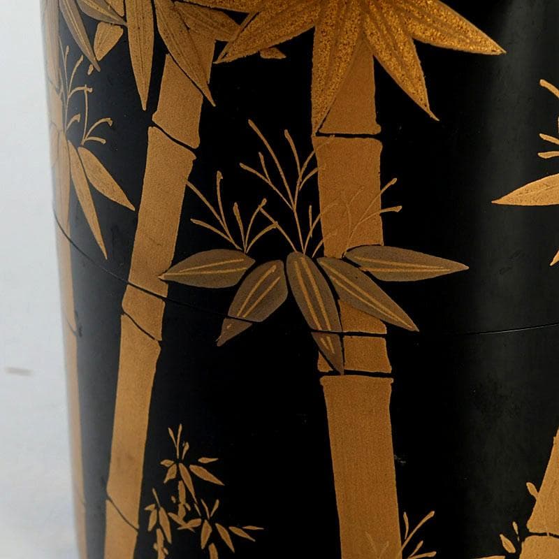 茶道具 高橋峯房作 竹林蒔絵 中棗 共箱 V 9524