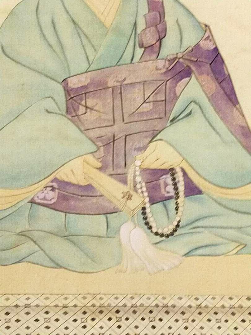 ♥掛軸　了見寺　拾壱世　肖像画　桐箱付き　掛け軸　骨董品