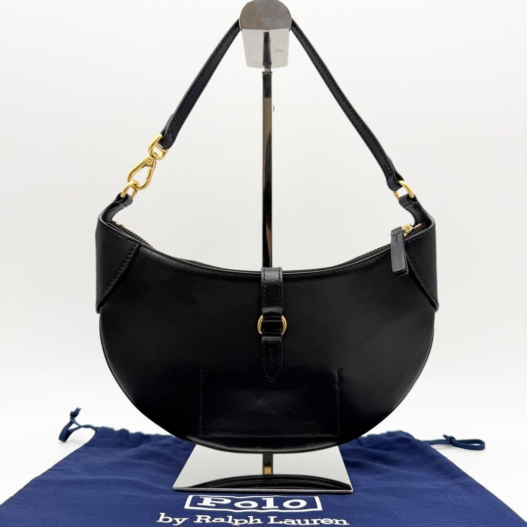 【現行 極美品】Polo ID カーフスキン ミニ ショルダー バッグ ブラック