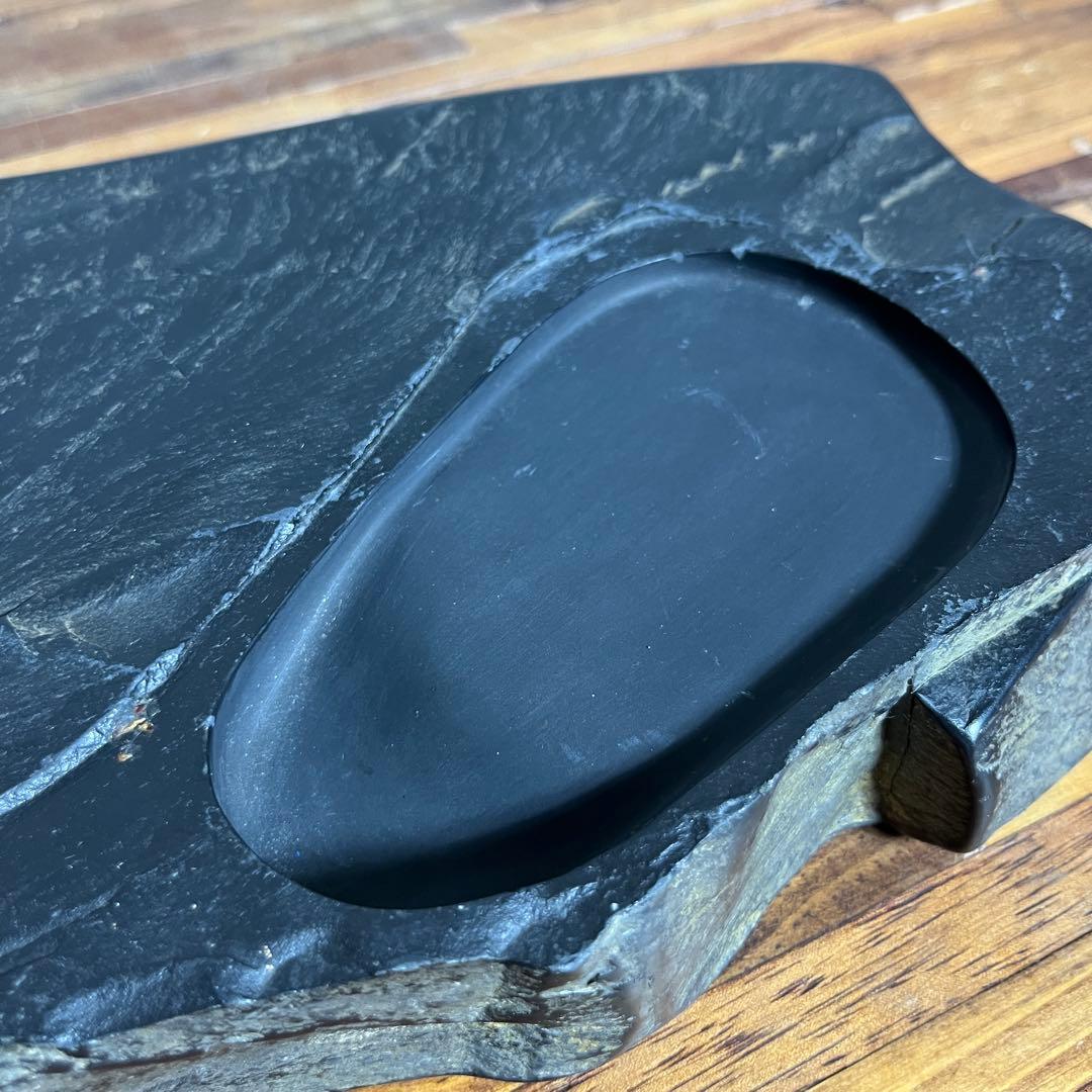 龍渓硯 彫銘入り 天然石硯 筆墨 書道用品 重厚型 送料込み