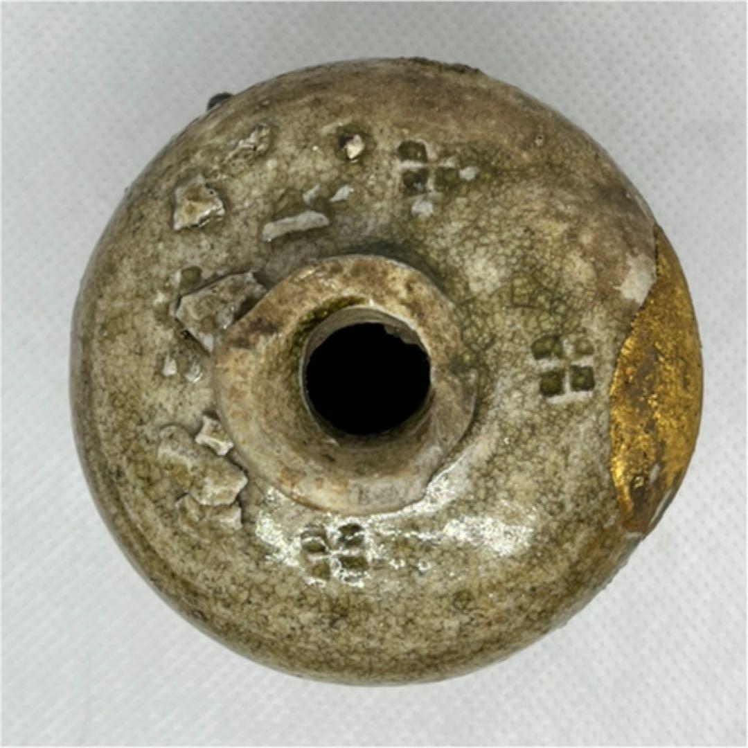 【お値下げ】骨董　古瀬戸　小壺　瓶子（直しあり）