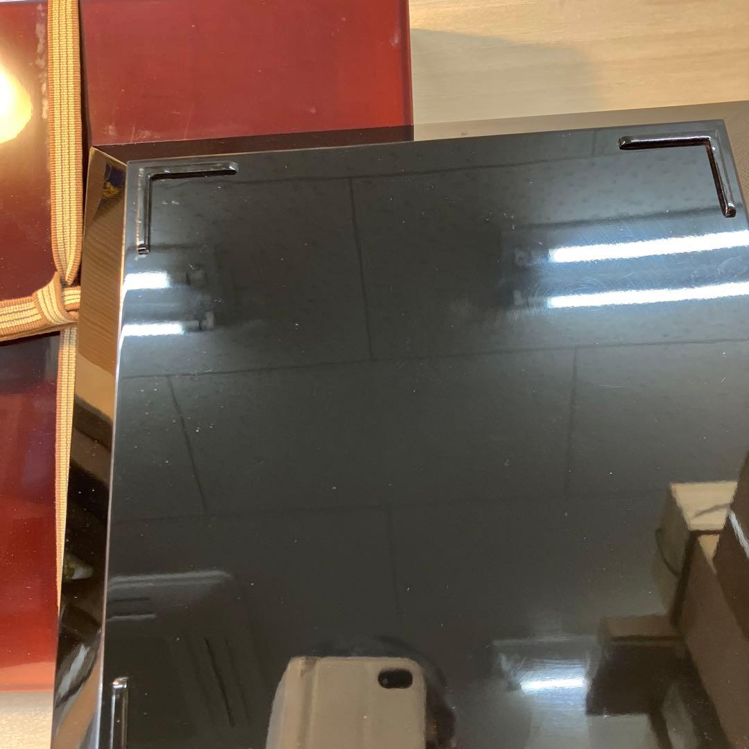 茶道具 盆 漆器 黒塗 盆 漆塗り共箱 N6KOB