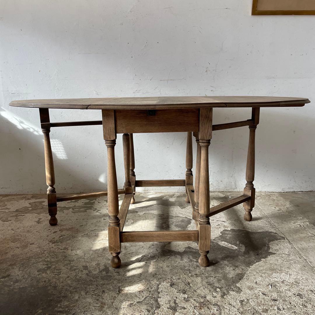 ビンテージ　ゲートレッグテーブル ドロップリーフテーブル 剥離