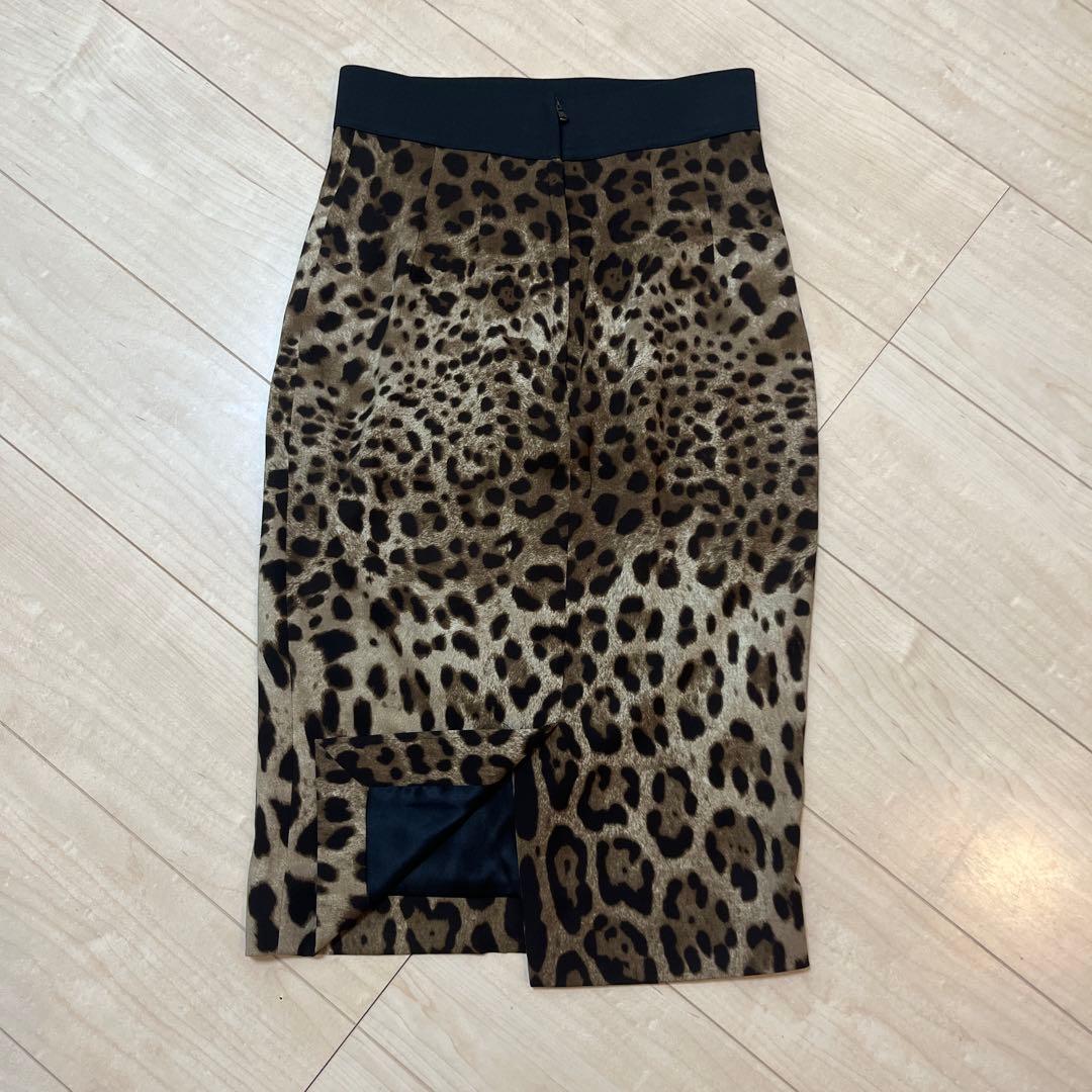 Dolce & Gabbana レオパード柄タイトスカート 36