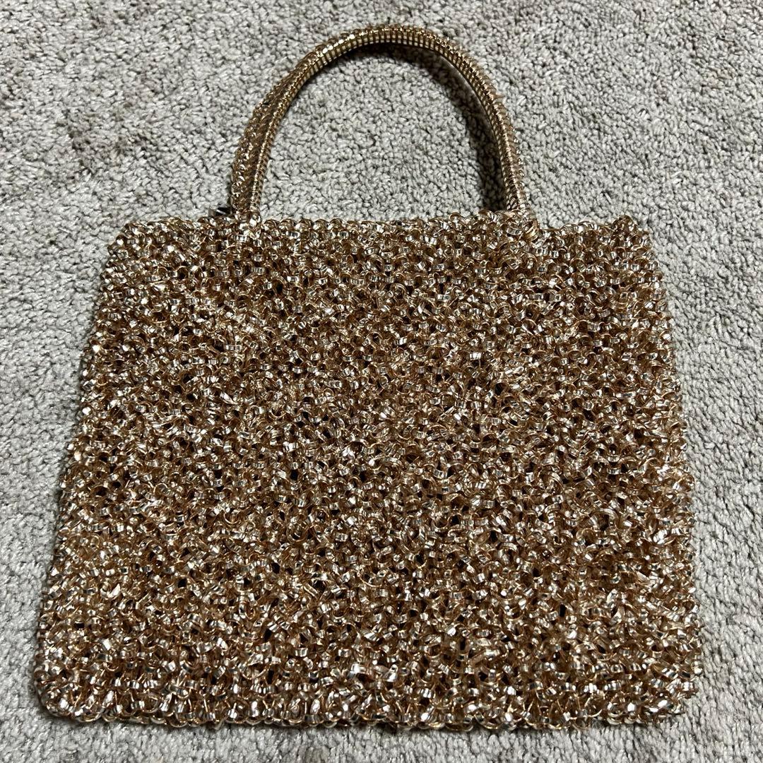 ANTEPRIMA アンテプリマ　リボンワイヤーバッグシャンパンゴールド♡