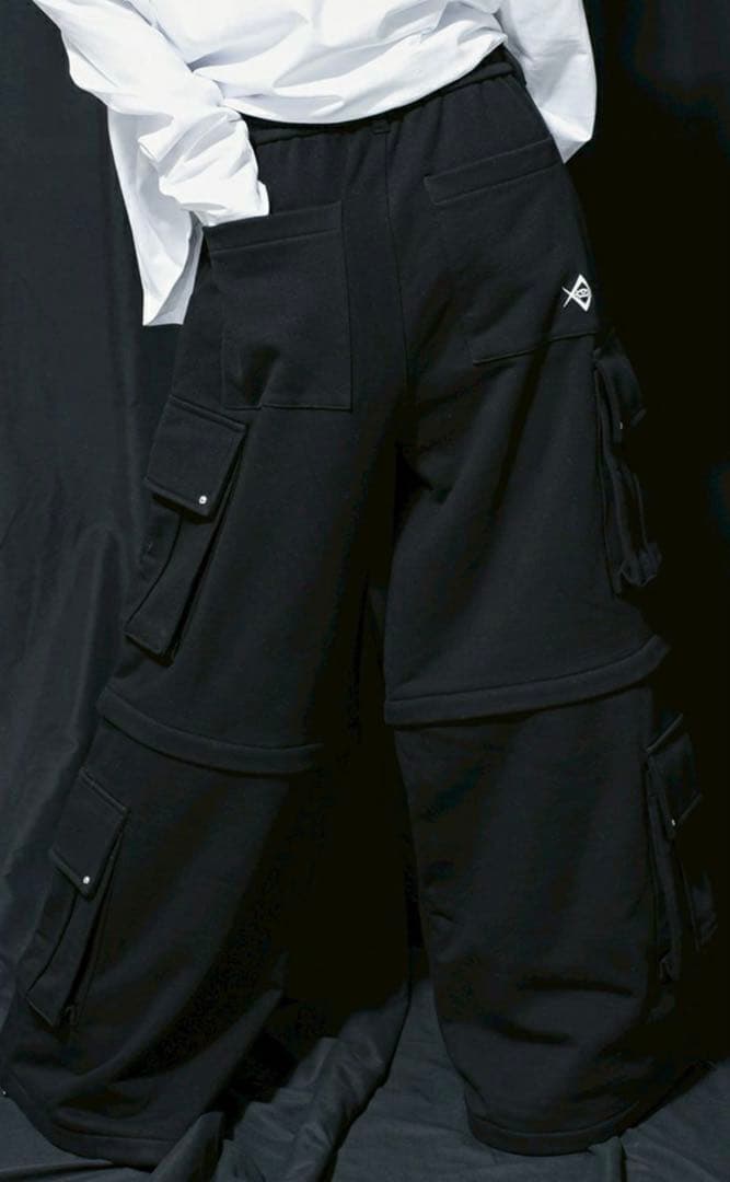 新品未使用 レフレム セパレート ワイドパンツ スウェットカーゴパンツ 2WAY