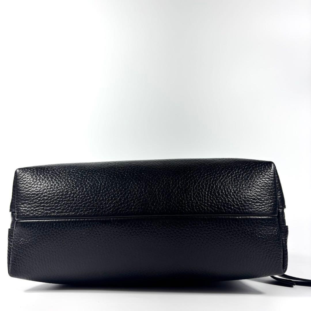 ✨極美品✨ジャンニキャリーニ アリファM 2way シボ革 斜め掛け 大容量 黒