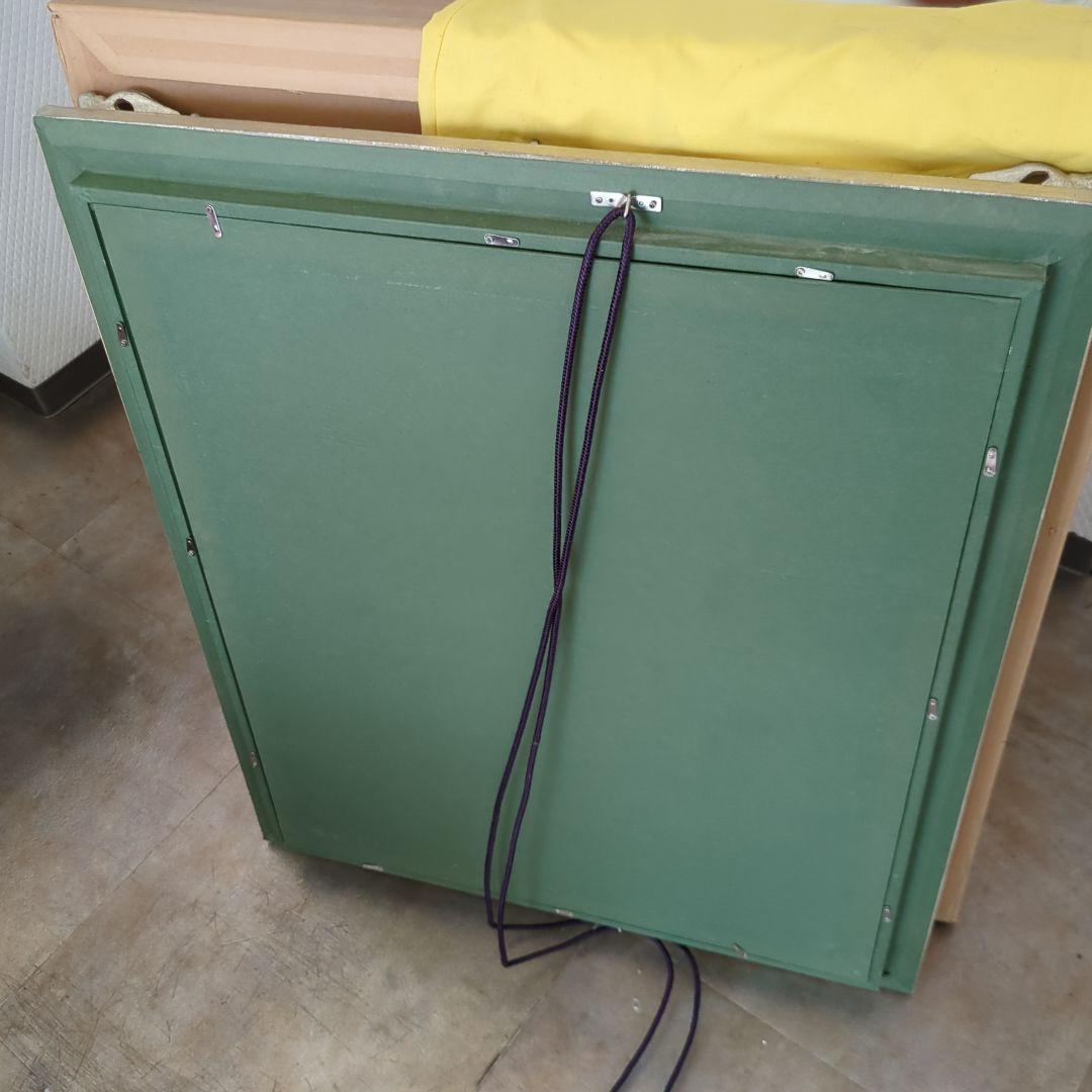 油彩 特大 額縁 F15 額縁 木製 シルバー 渋いシルバー 装飾彫 紙箱