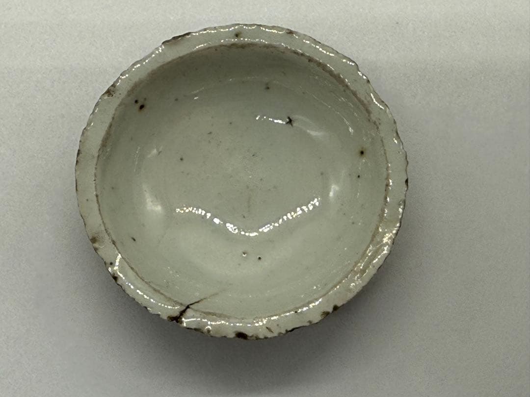 江戸時代　紅皿　貝型　白磁② 古民具　送料込み251012