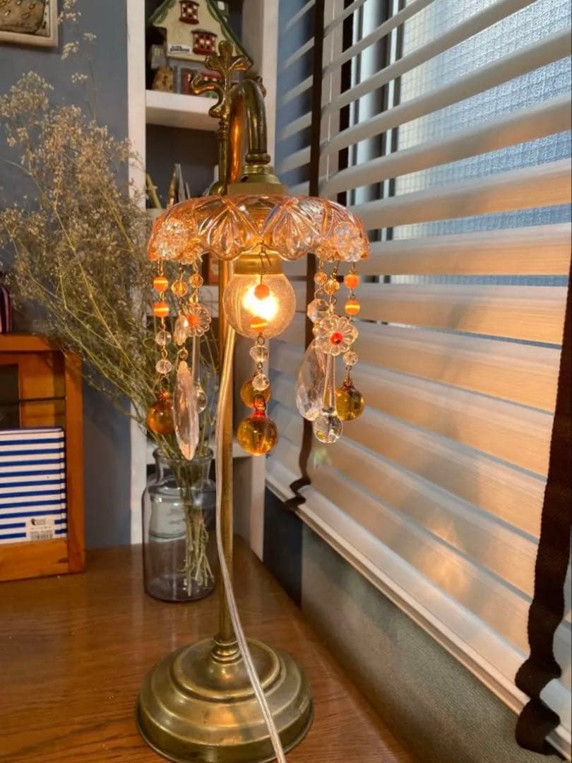 シャンデリア 1920年 フランス（青と虹）アンティーク オパールセント