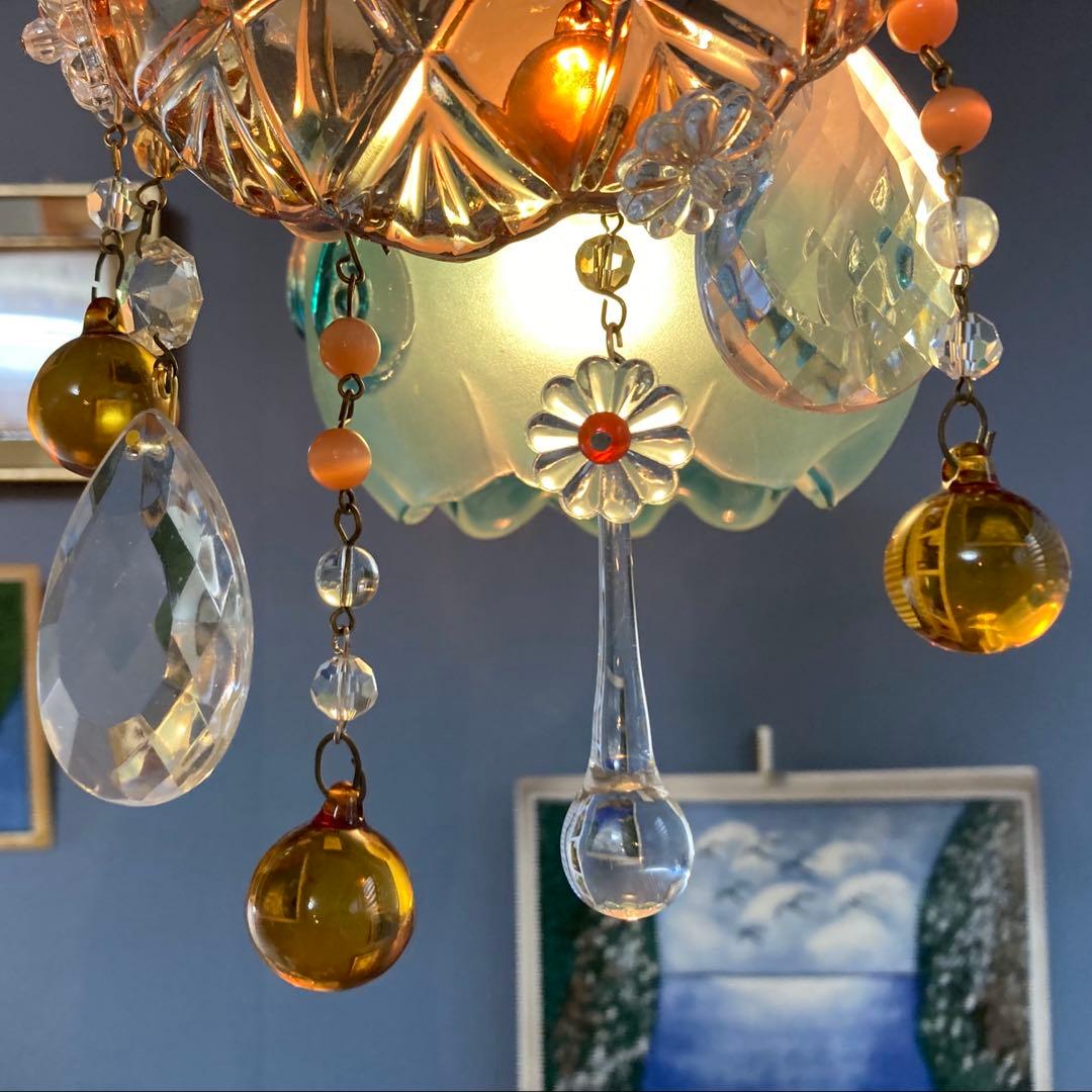 ミニシャンデリア（winter）1920年 フランスアンティーク ランプ