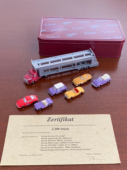 【Schuco Piccolo 超希少】Milka 2001年限定セット缶入り