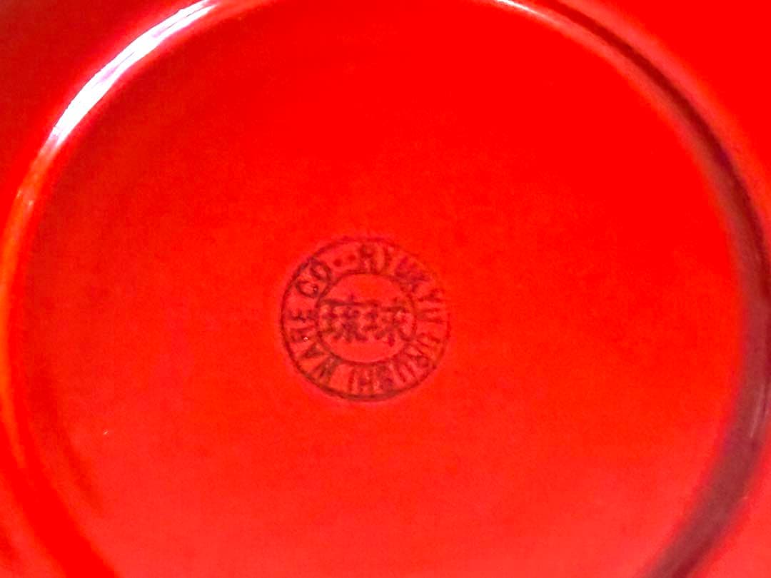 沖縄工芸品 琉球漆器 コーヒーカップ &ソーサー ペアセット スプーン付き 美品