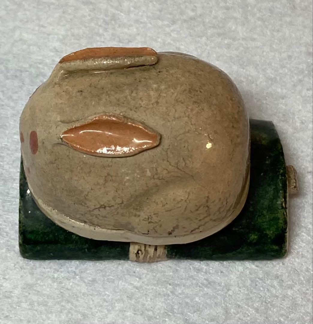 B275h「うさぎ香合」槙江山作　愛媛　　 伊予　江山焼　香道具　茶道具