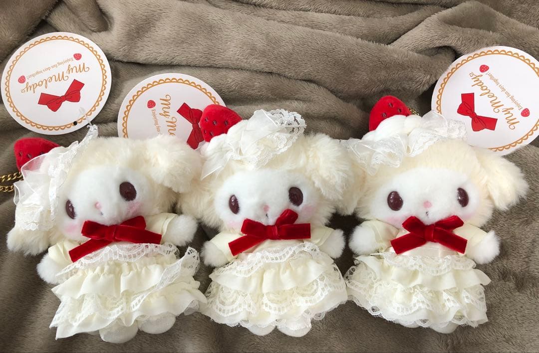 サンリオショートケーキマイメロディマスコットバックチャーム2点セット