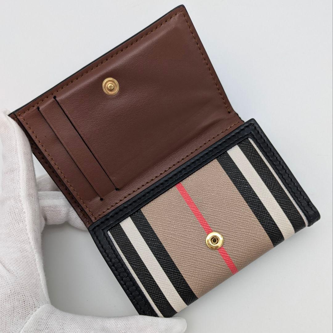 BURBERRY バーバリー 三つ折り コンパクトウォレット アイコンストライプ