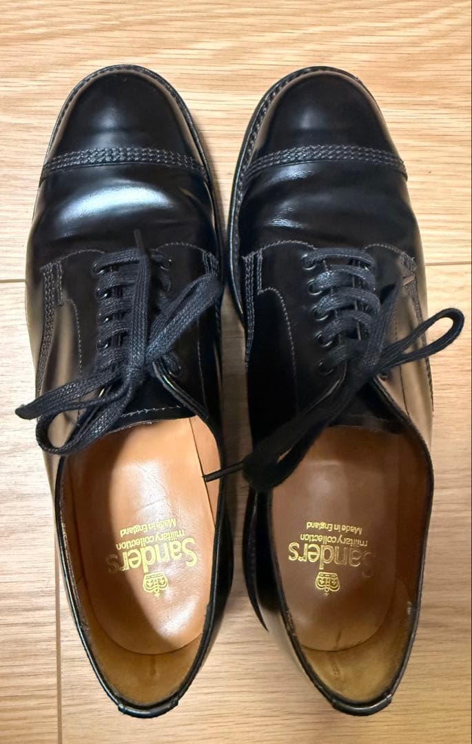 Sanders Military Derby Shoe GB 7 ブラック