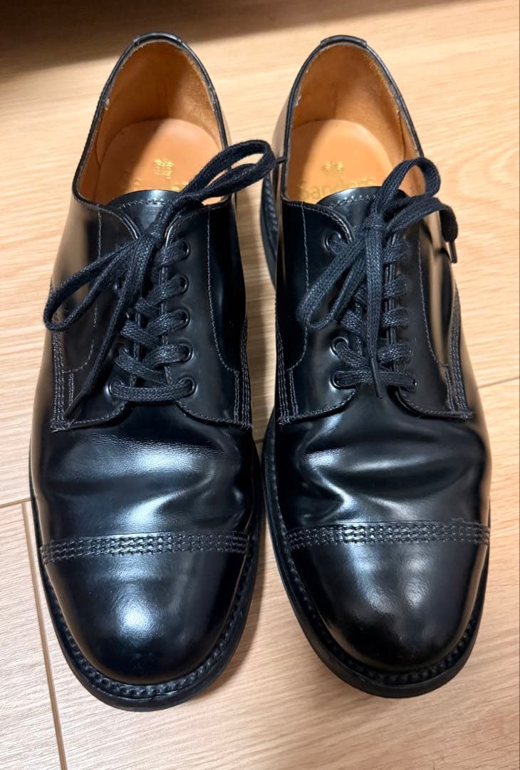 Sanders Military Derby Shoe GB 7 ブラック