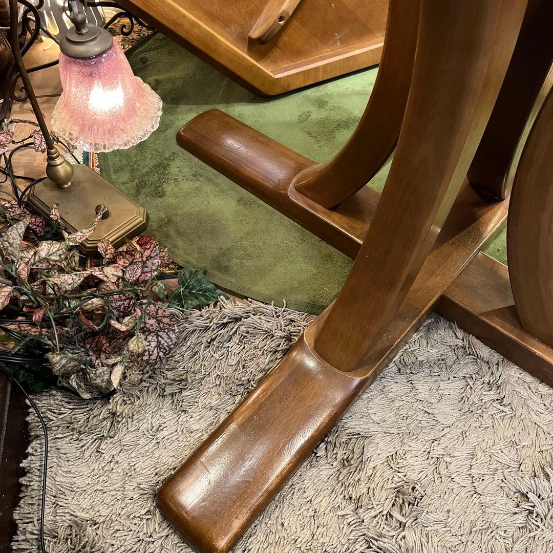 moi 　カリモク　ヴィンテージ オーク　８角　ダイニングテーブル