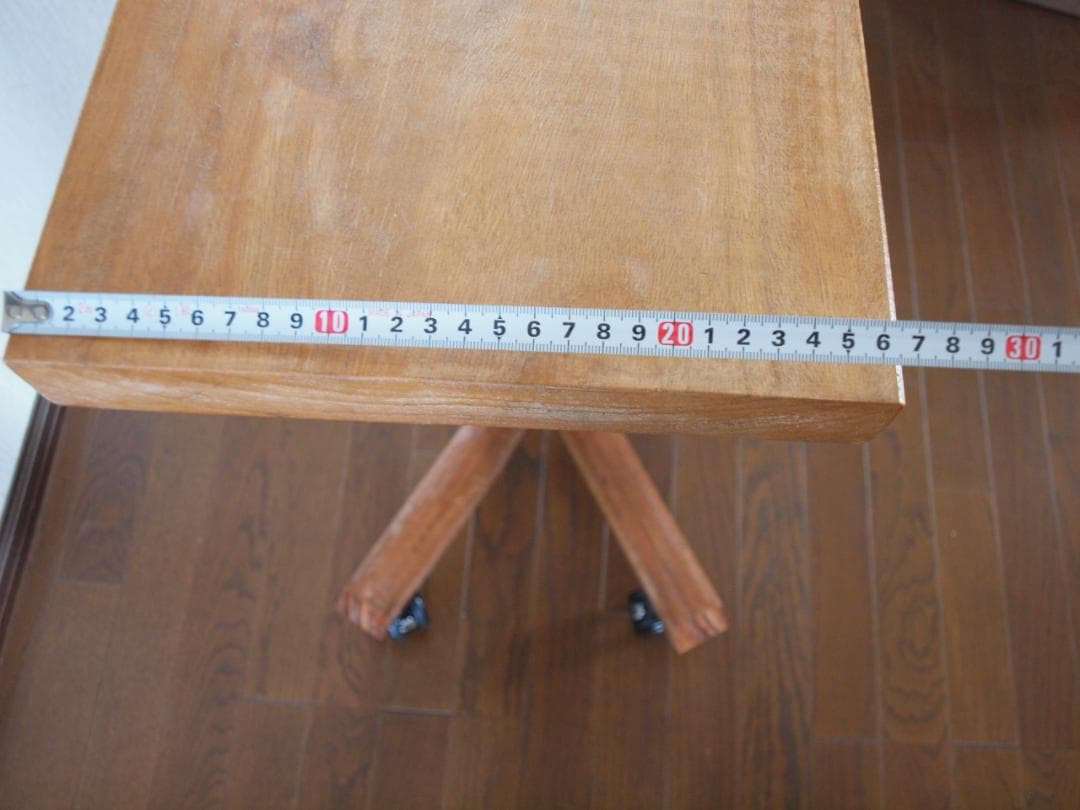 カフェテーブル サイドテーブル 70x40x高79cm キャスター付き 北山杉