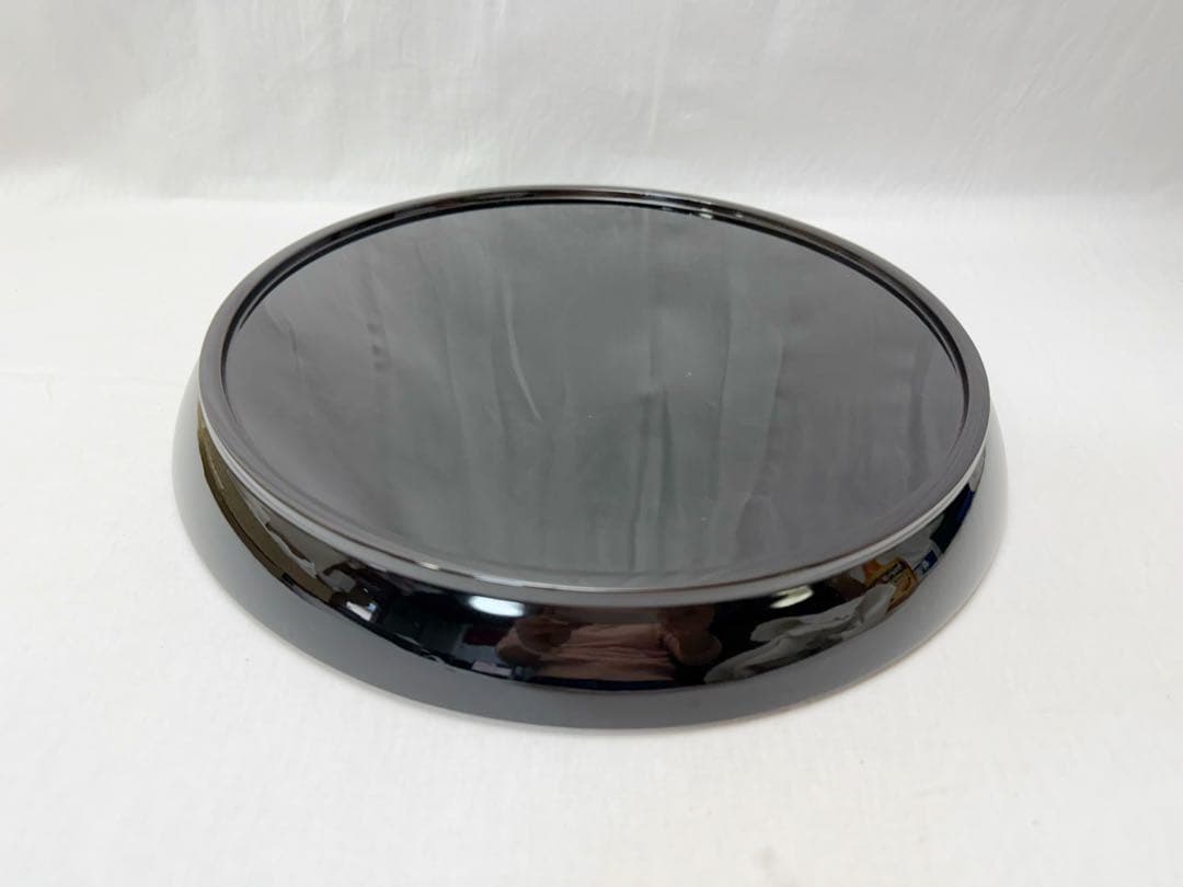 ほぼ未使用 茶道具 木製黒真塗 螺鈿細工 青貝 八卦盆