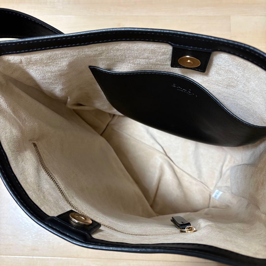 サロンアダムエロペ　スプリットレザーバケットバッグ 【A4対応】