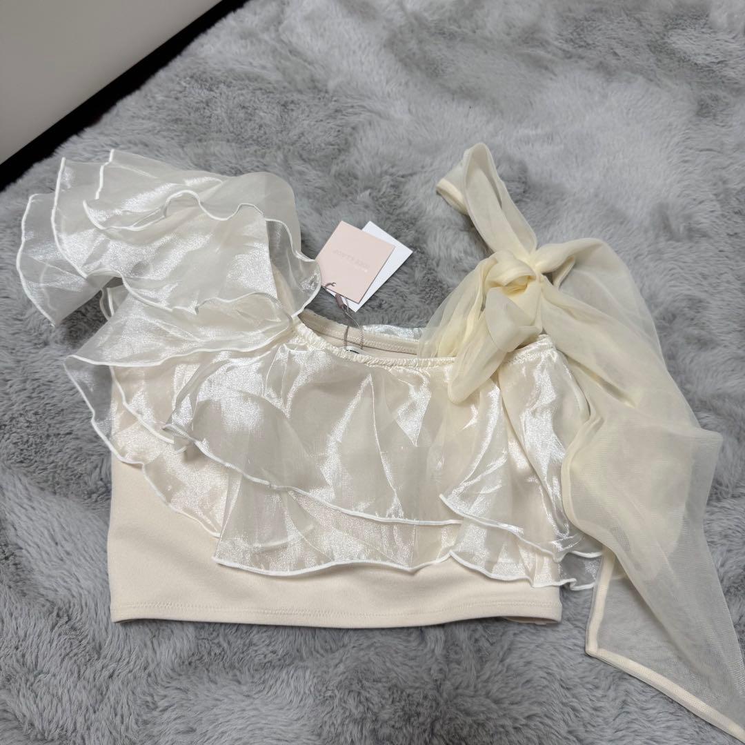 NICE CLAUP swimwear/肩リボンワンショルダー/3点セット