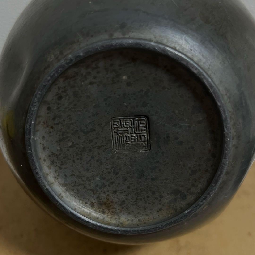 茶道具 古錫 在銘 大茶壺 茶心壷 茶入 骨董品