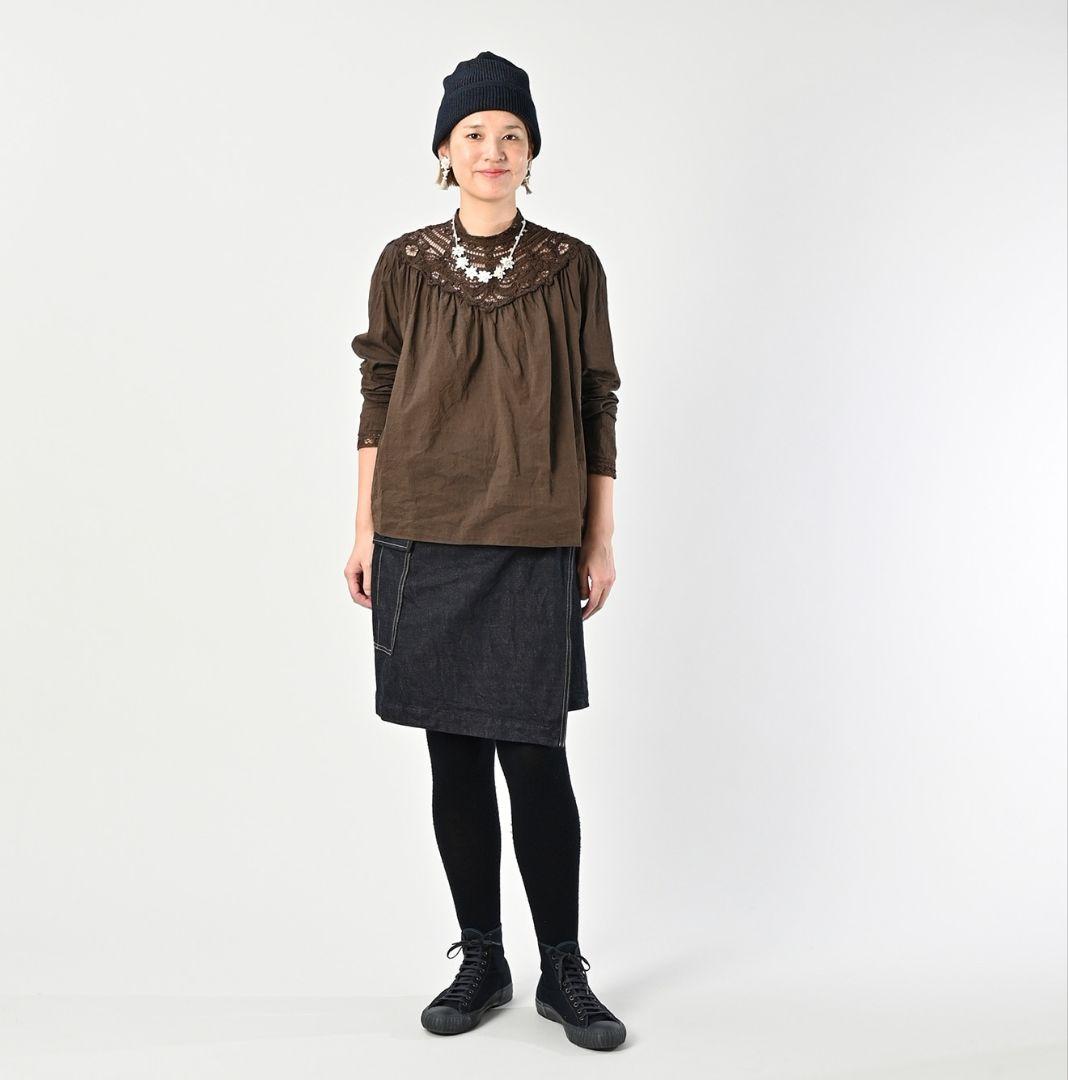 45R★ツィードデニムのミニタブリエ（濃）今季