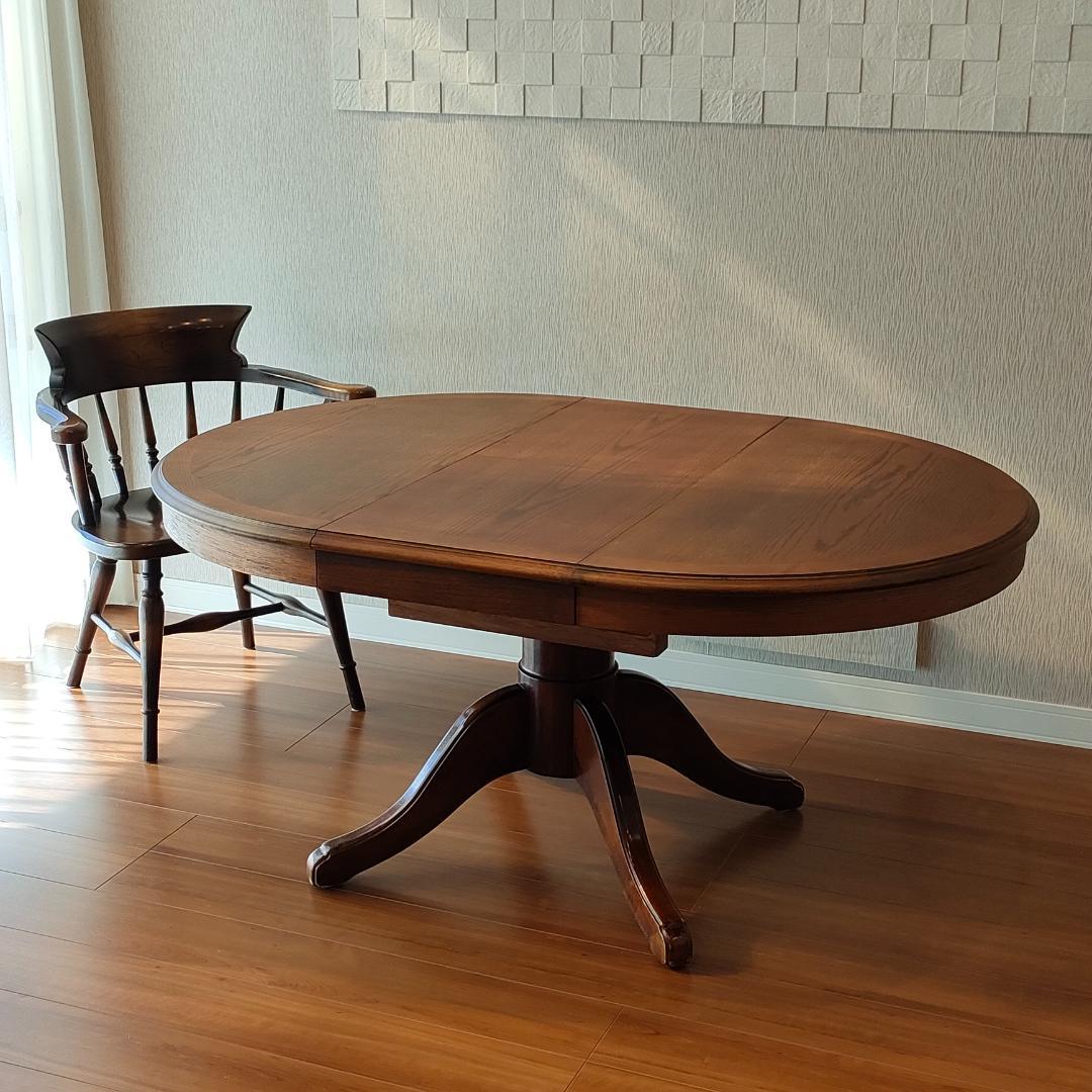 ヴィンテージ　伸長式テーブル　ダイニングテーブル　エクステンション