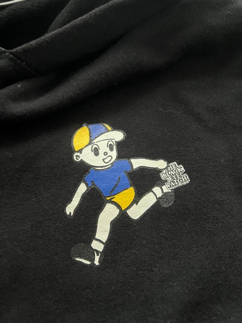 ハ*ル様 ブラックアイパッチ フード付きパーカー XL