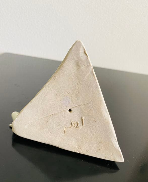 平寧　オブジェ　干支　「さんかく（子）」共箱　　茶席　　藤平伸の子