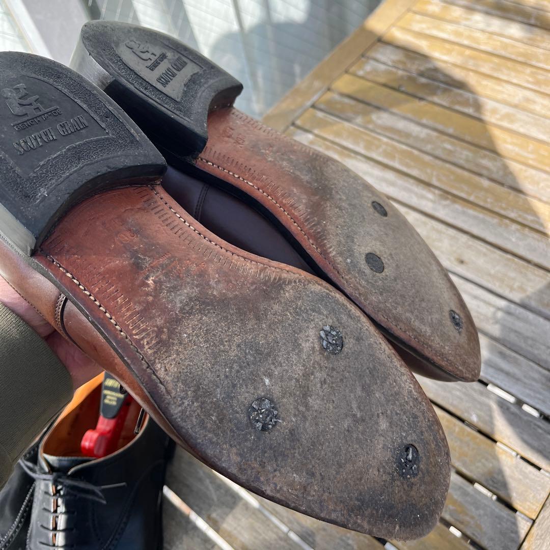 スコッチグレイン ウィングチップ・ユーチップレザーシューズセット