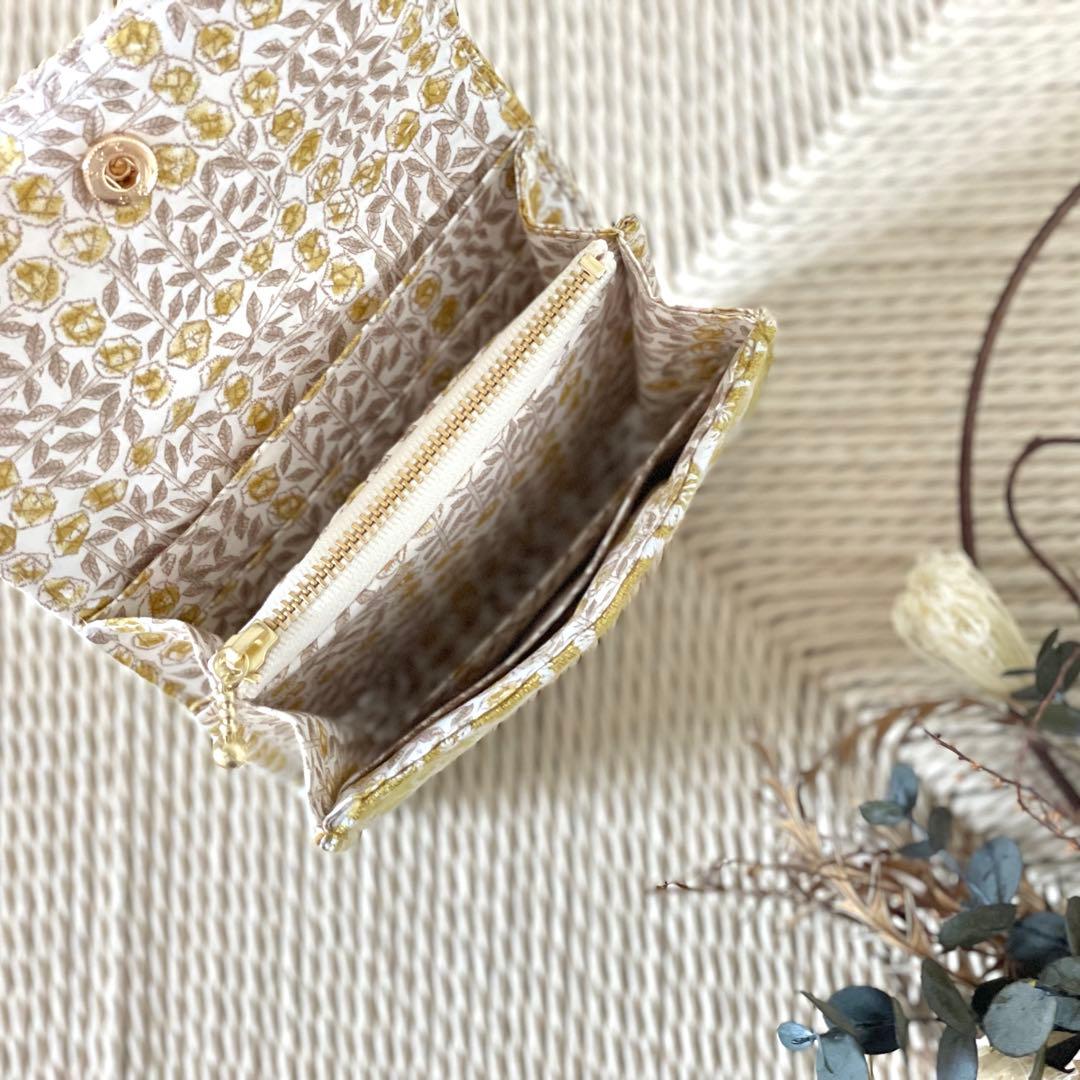 ⚮̈ミナペルホネン　symphony mustard コンパクトウォレットS 財布