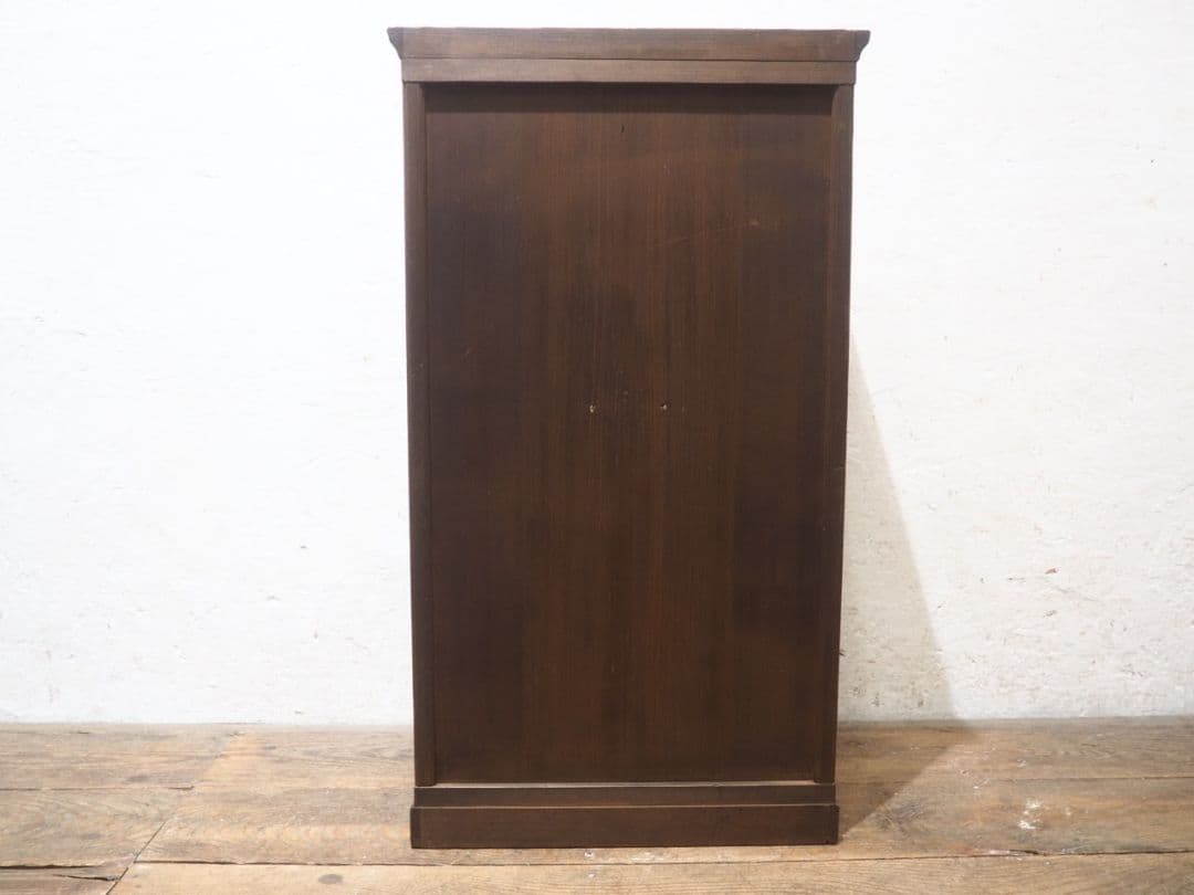 1316 ケンドン式 3面ガラスの飾り棚 展示棚 人形ケース レトロ 骨董