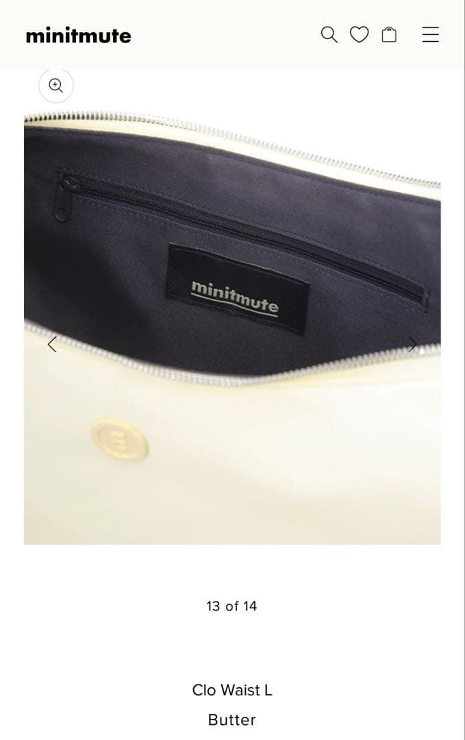 新品　minitmute ミニットミュートClowaistバッグ　butter