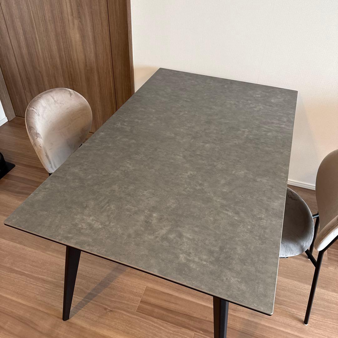 TARNY ダルトン セラミック ダイニングテーブル グレー 4人