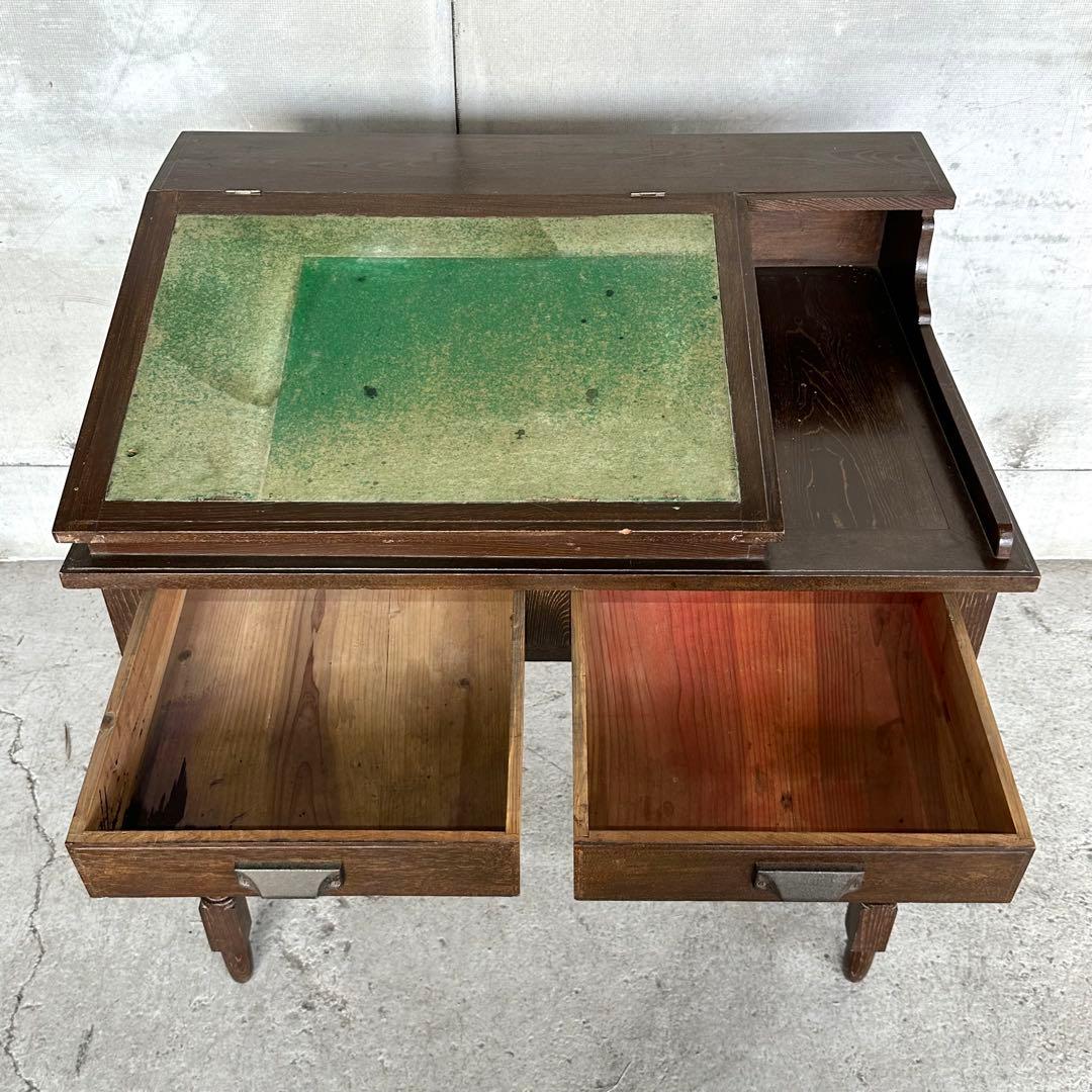 ✦昭和レトロ✦ アンティーク 製図机 ドラフティングデスク 木製