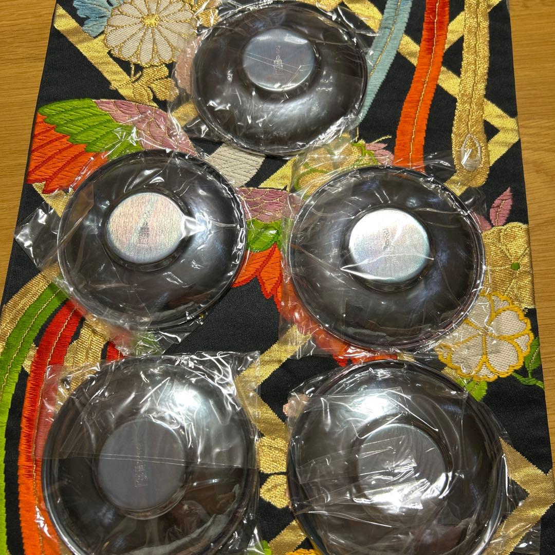 黄銅製　いぶし銀　茶托　銀川堂　鎚起銅器