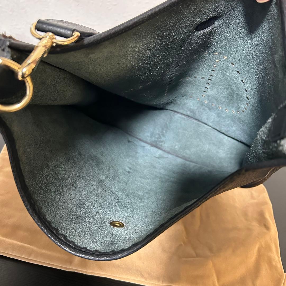 美品 HERMES エルメス エヴリン GM ノワール ブラック