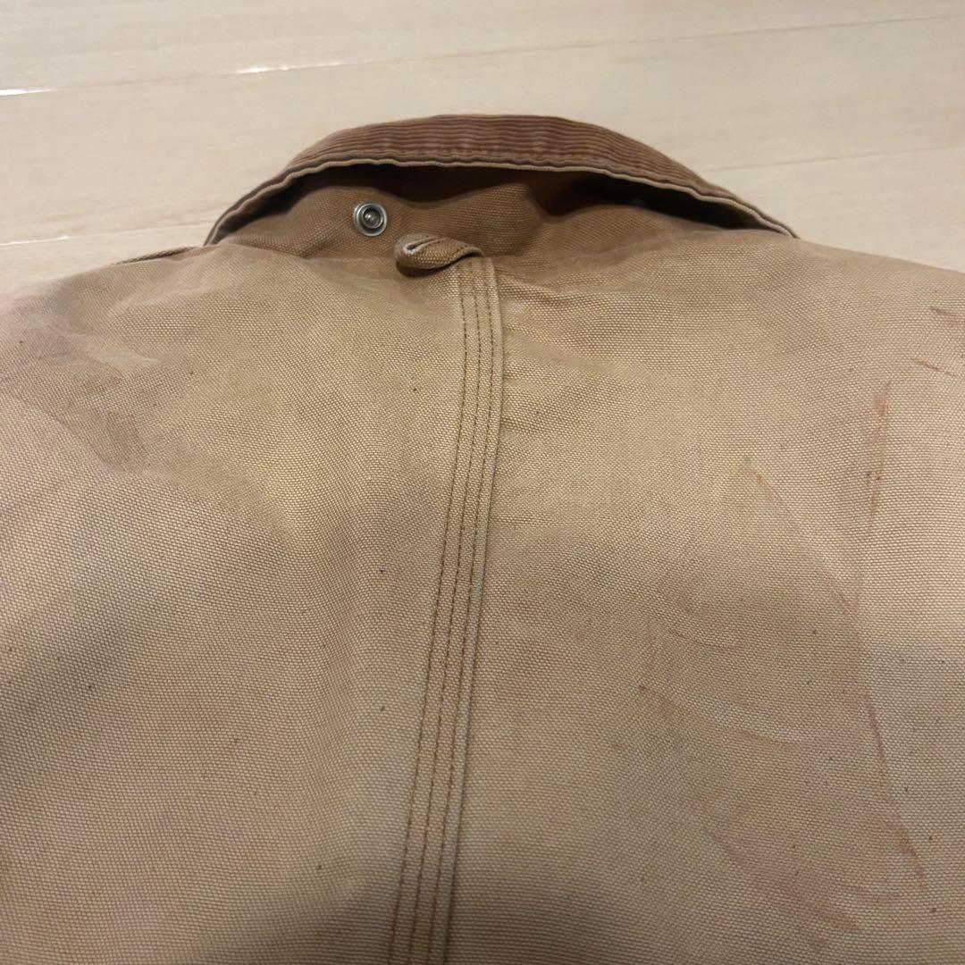 Carharttワークジャケット ダック地 ベージュ YKK キルティング裏地