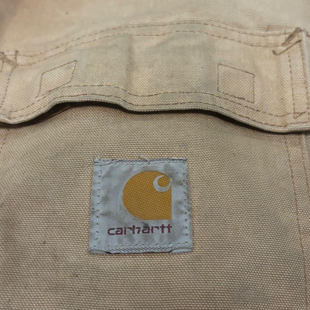 Carharttワークジャケット ダック地 ベージュ YKK キルティング裏地