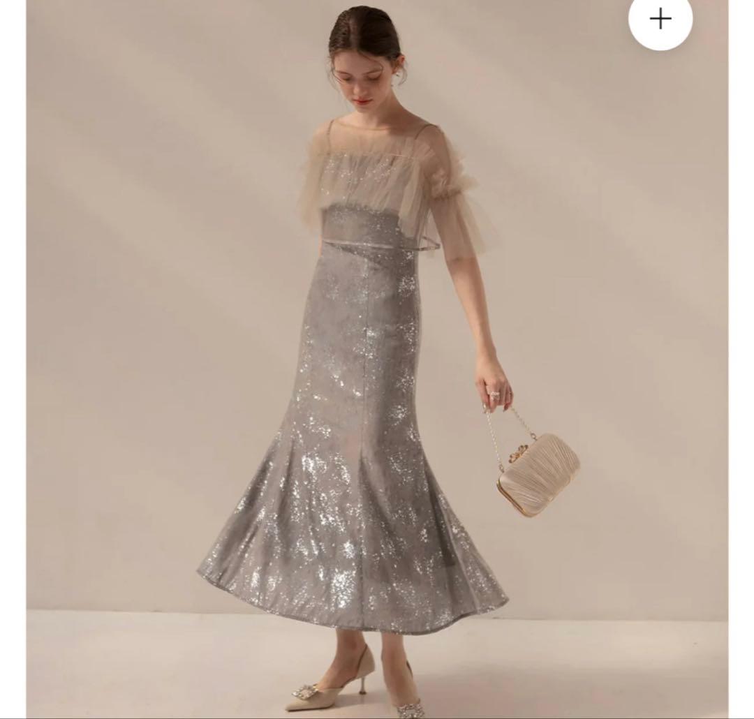 LEJAチュールフリルボレロペイントマーメイドドレスワンピース2点