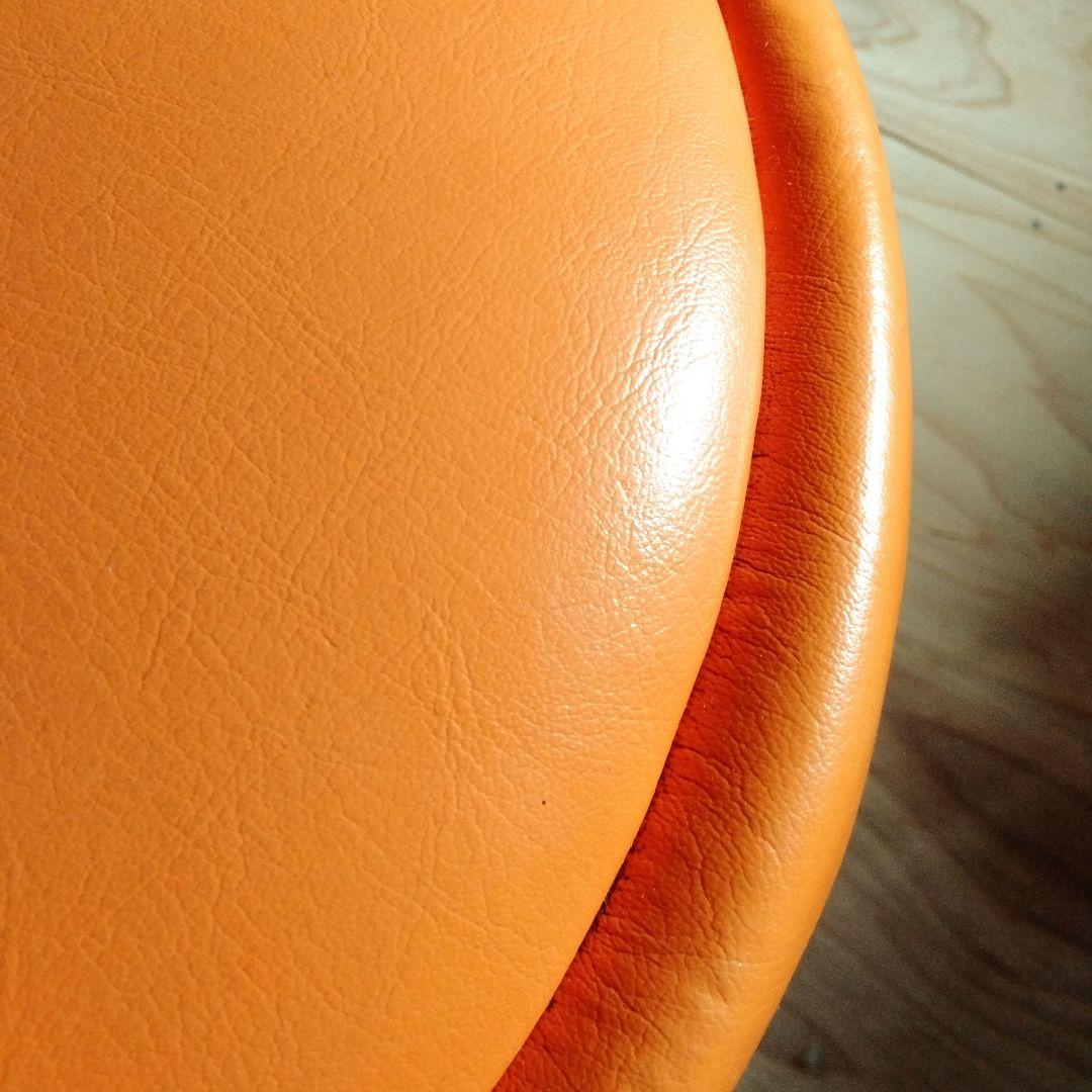 昭和レトロ/アメリカンヴィンテージ/回転椅子レザー系 スツール /古道具チェア