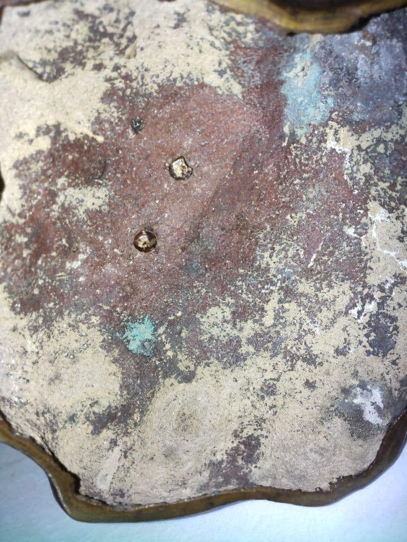 江戸時代、青銅製、銀象嵌出山釈迦像。